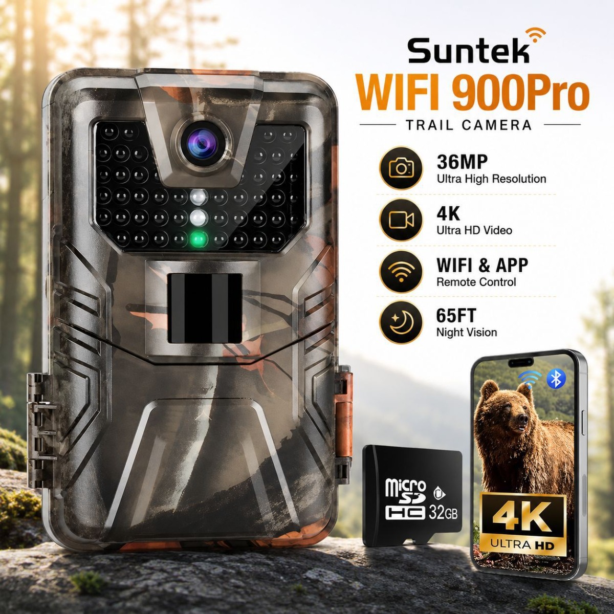 Outdoor Hunting Camera Wifi - كاميرا صيد خارجية بدقة 4K مع
