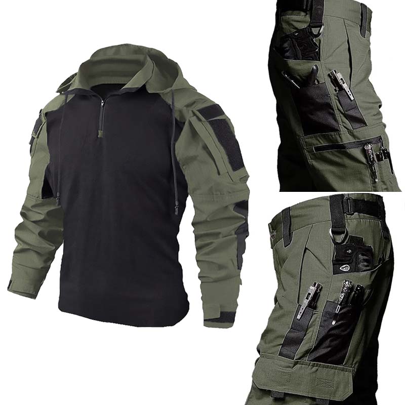 طقم قميص وبنطلون تكتيكي للرجال - مراجعة Hunting Outdoor Shirts وسعره