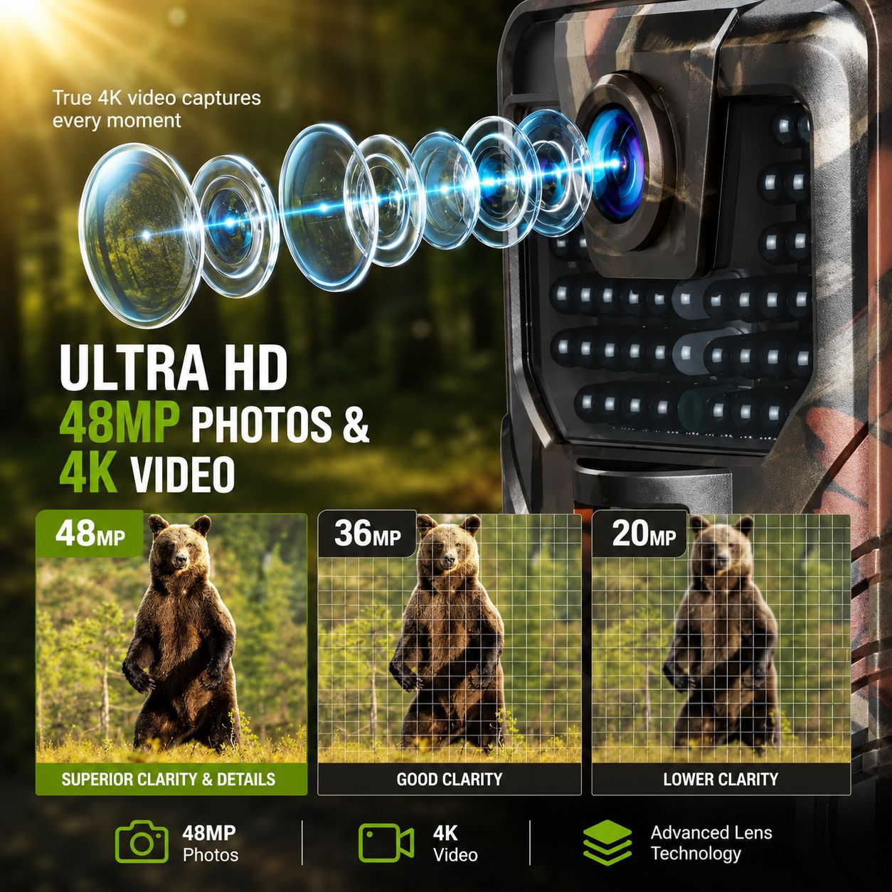 كاميرا صيد خارجية بدقة 4K مع و - مراجعة Outdoor Hunting Camera Wifi وسعره
